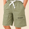 Sage Green Cotton Shorts for Boys – Soft Summer Wear Kids Shorts