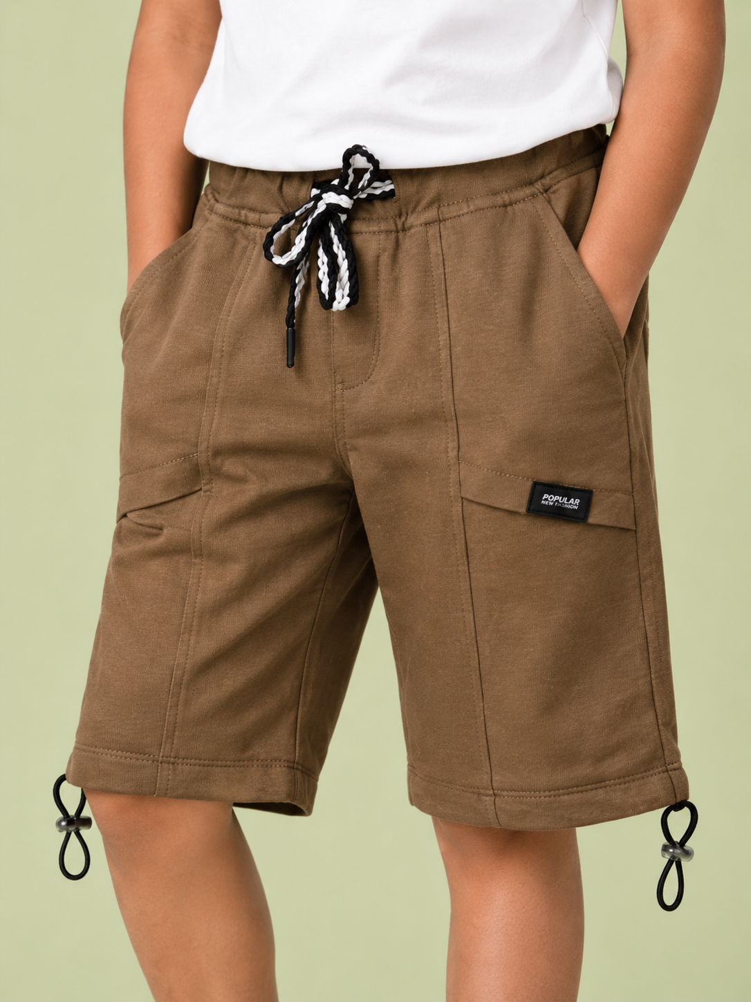 Brown Trendy Daily Wear Boys Soft Cotton Bottom BloomUp