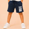 Navy Blue Knit Shorts for Boys – Soft Cotton Summer Wear Kids Shorts