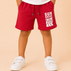Red Knit Shorts for Boys – Soft Cotton Summer Wear Kids Shorts