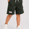 Dark Olive Cargo Shorts for Boys – Soft Cotton Summer Wear Kids Shorts