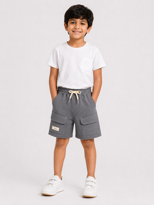 Grey Comfort Fit Boys  Soft Cotton Bottom Wear BloomUp