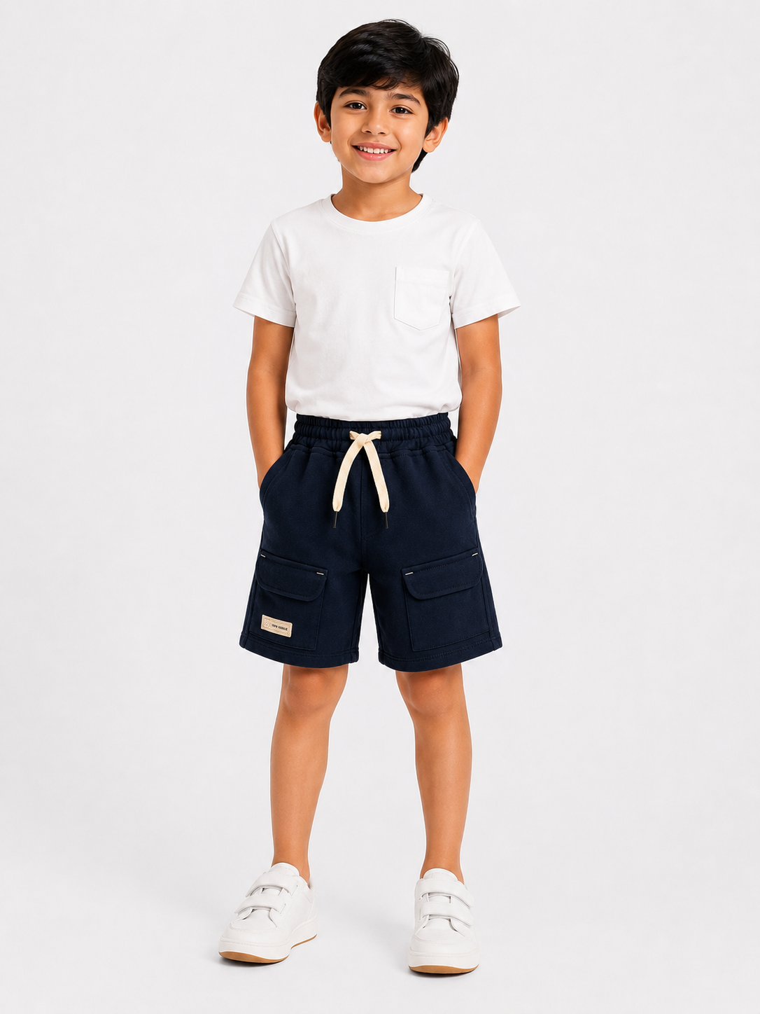 Navy Trendy Daily Wear Boys Soft Cotton Bottom BloomUp