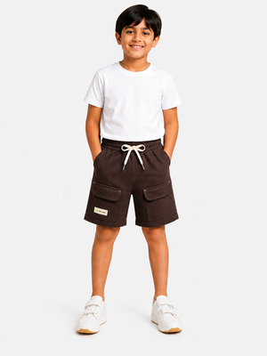 Coffee Stylish Playwear Boys  Soft Cotton Bottom Wear BloomUp