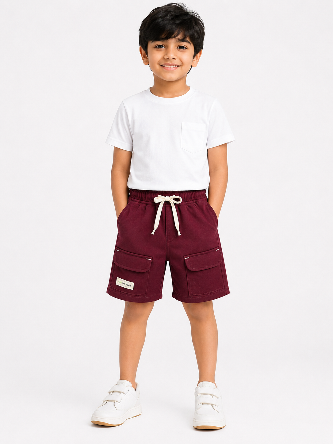 Mehroon Casual Summer Boys  Soft Cotton Bottom Wear BloomUp