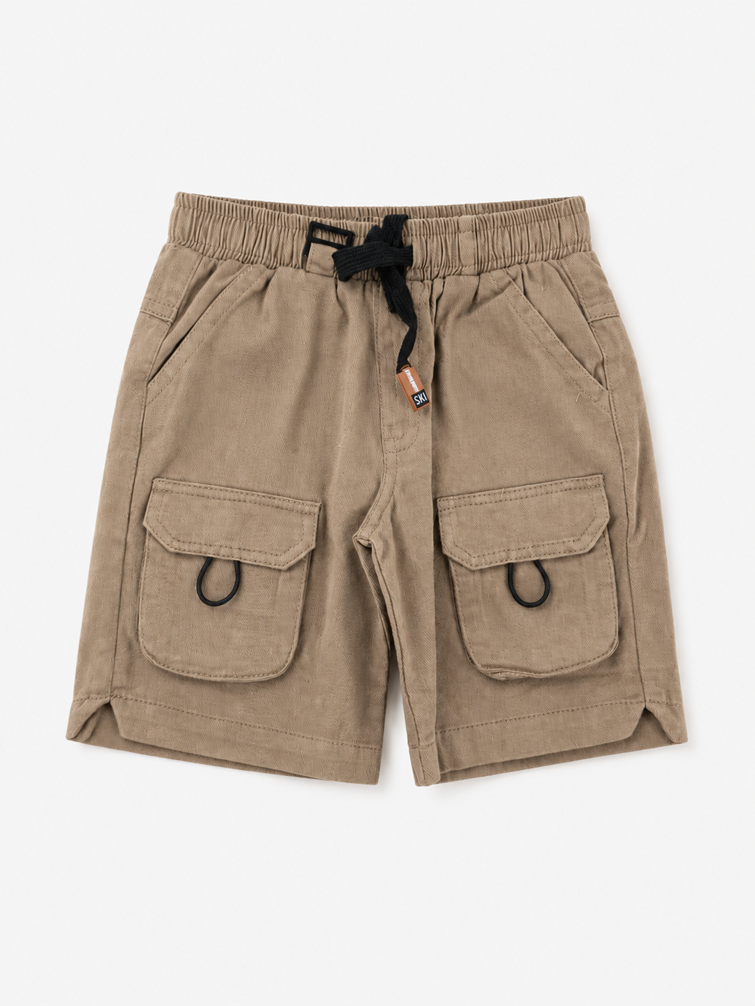Boys Tan Cargo Shorts With Soft Cotton Bottom Wear BloomUp