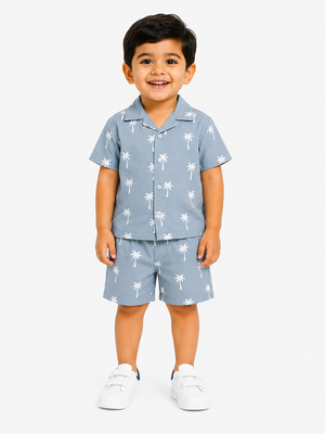 Grey Comfort Fit Boys  Soft Cotton Clothing Set BloomUp