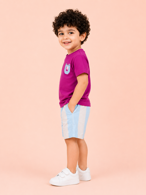 Pink Casual Summer Boys  Soft Cotton Clothing Set BloomUp