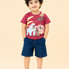 Cherry Jungle Print Boys Outfit Set – Soft Cotton Summer Wear for Kids