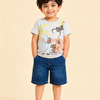 Grey Jungle Print Boys Outfit Set – Soft Cotton Summer Wear for Kids