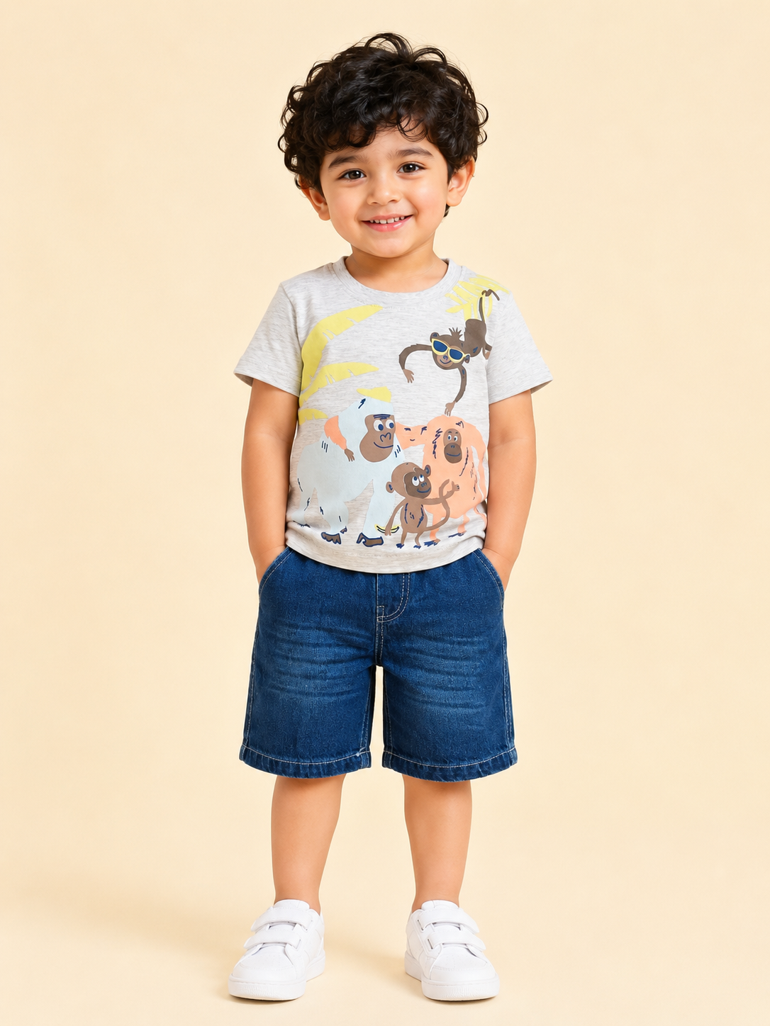 White Premium Casual Boys  Soft Cotton Clothing Set BloomUp