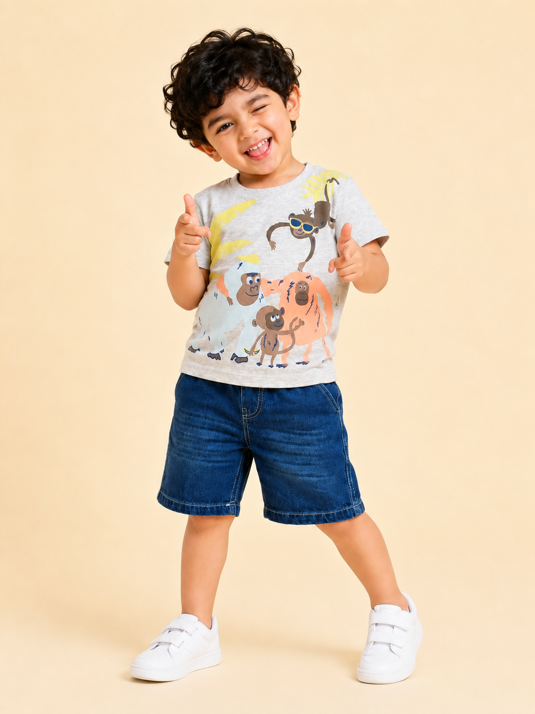 White Premium Casual Boys  Soft Cotton Clothing Set BloomUp