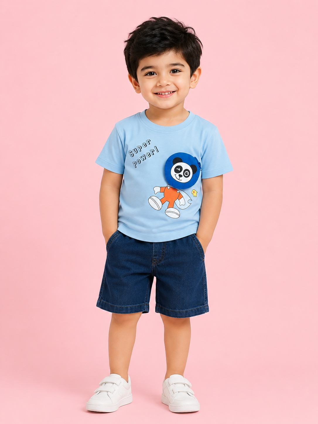 Sky Blue Premium Casual Boys Soft Cotton Clothing Set BloomUp
