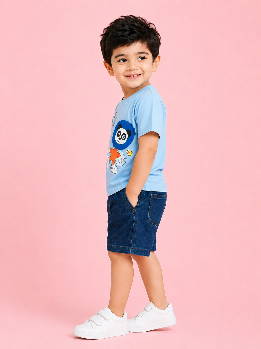 Sky Blue Premium Casual Boys Soft Cotton Clothing Set BloomUp