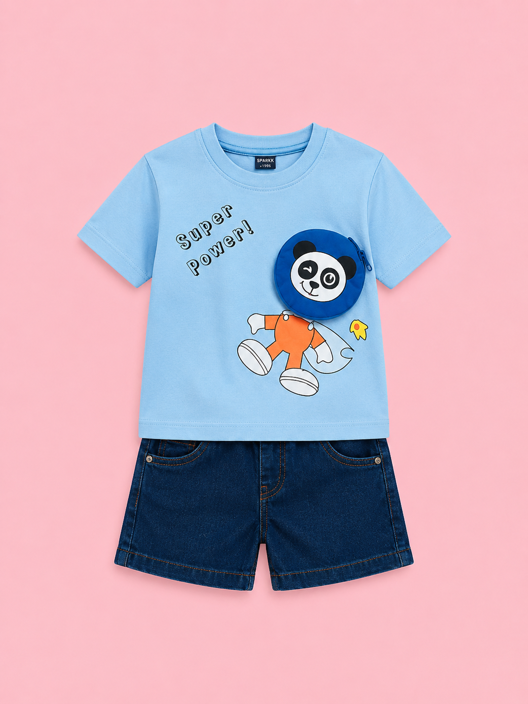 Sky Blue Premium Casual Boys Soft Cotton Clothing Set BloomUp
