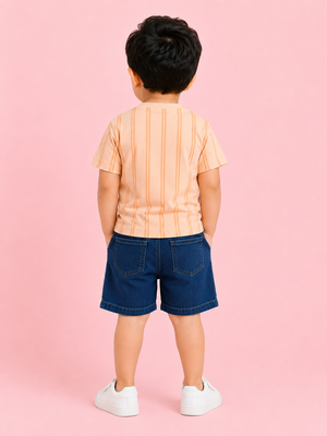 Peach Comfort Fit Boys  Soft Cotton Clothing Set BloomUp