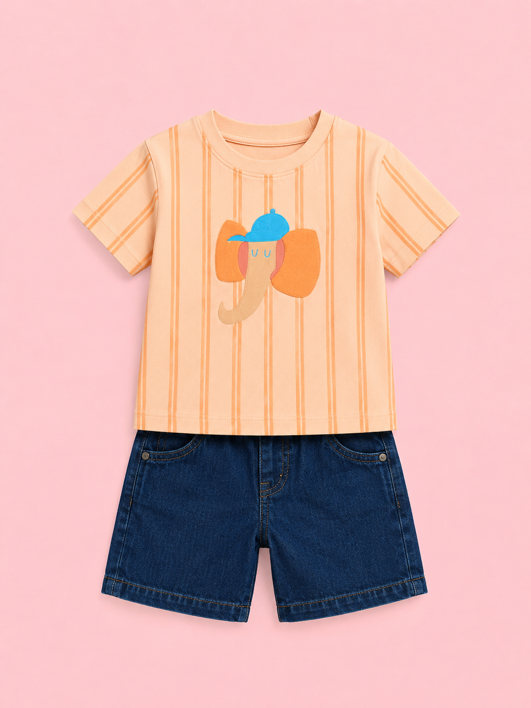 Peach Comfort Fit Boys  Soft Cotton Clothing Set BloomUp