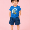 Blue Tiger Surf Boys Outfit Set – Soft Cotton Summer Wear for Kids