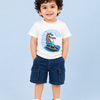 White Tiger Surf Boys Outfit Set – Soft Cotton Summer Wear for Kids