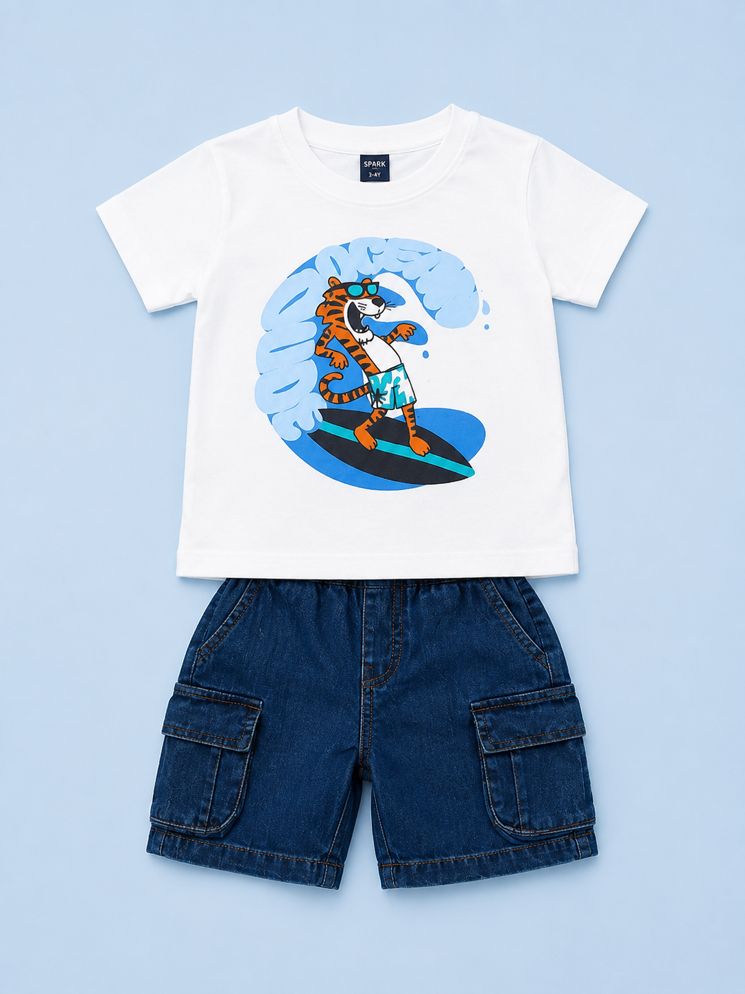 White Trendy Daily Wear Boys Soft Cotton Clothing Set BloomUp