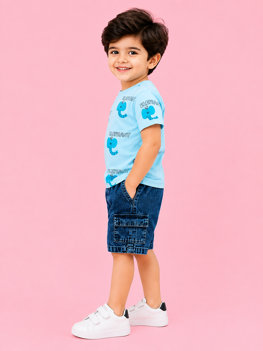 Stylish Sky Blue Premium Casual Boys Soft Cotton Clothing Set BloomUp