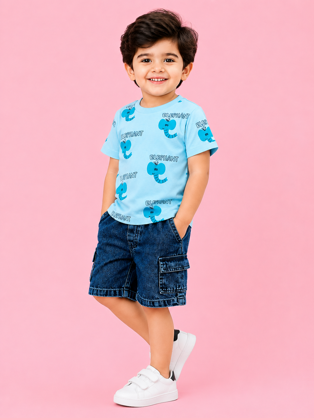 Stylish Sky Blue Premium Casual Boys Soft Cotton Clothing Set BloomUp
