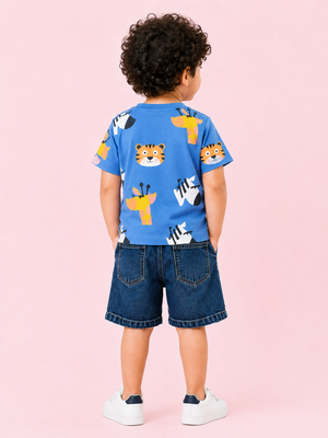 Blue Comfort Fit Boys  Soft Cotton Clothing Set BloomUp