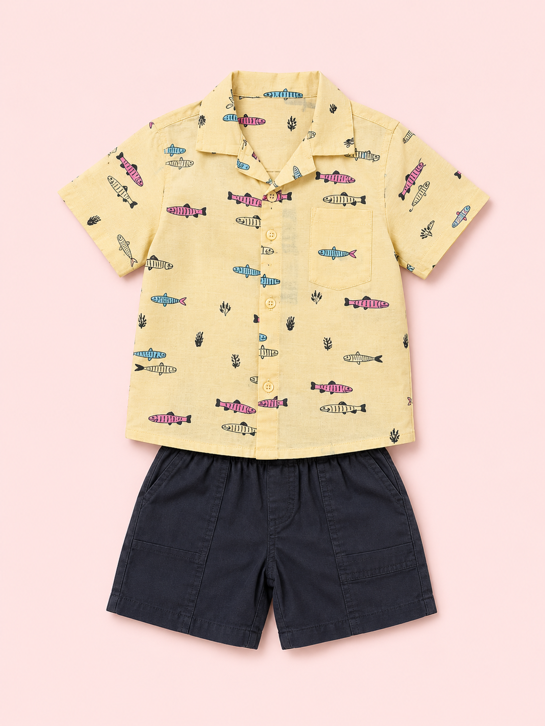 Stylish Lemon Trendy Daily Wear Boys Soft Cotton Clothing Set BloomUp