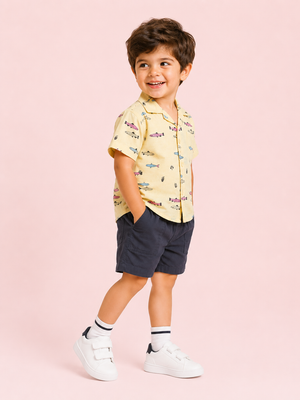 Stylish Lemon Trendy Daily Wear Boys Soft Cotton Clothing Set BloomUp