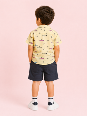 Stylish Lemon Trendy Daily Wear Boys Soft Cotton Clothing Set BloomUp