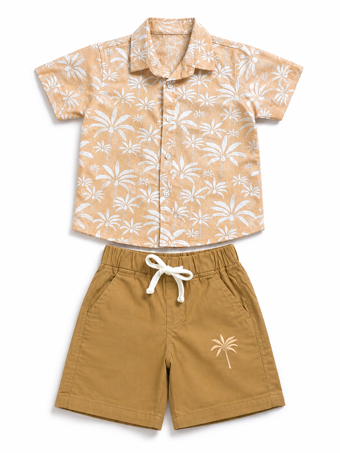 Peach Stylish Playwear Boys  Soft Cotton Clothing Set BloomUp