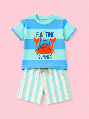 Mint Trendy Daily Wear Boys Soft Cotton Clothing Set BloomUp