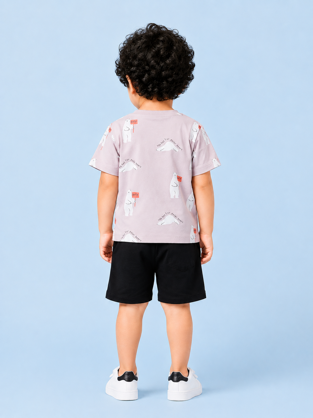 Black Premium Casual Boys  Soft Cotton Clothing Set BloomUp