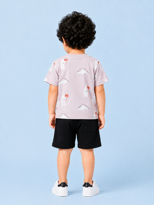 Black Premium Casual Boys  Soft Cotton Clothing Set BloomUp
