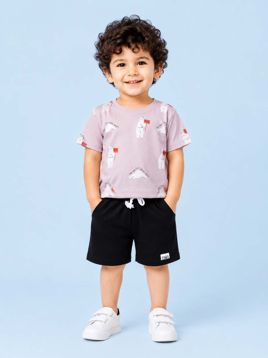 Black Premium Casual Boys  Soft Cotton Clothing Set BloomUp