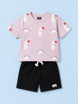 Black Premium Casual Boys  Soft Cotton Clothing Set BloomUp