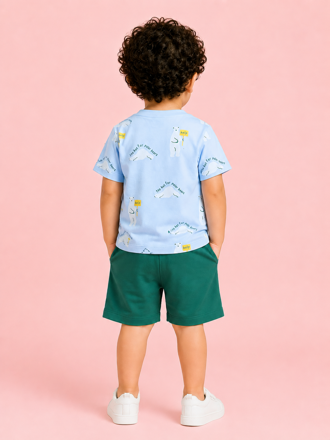 Green Stylish Playwear Boys  Soft Cotton Clothing Set BloomUp