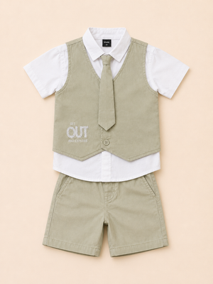 Light Fawn Premium Casual Boys Soft Cotton Clothing Set BloomUp