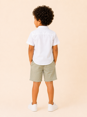 Light Fawn Premium Casual Boys Soft Cotton Clothing Set BloomUp