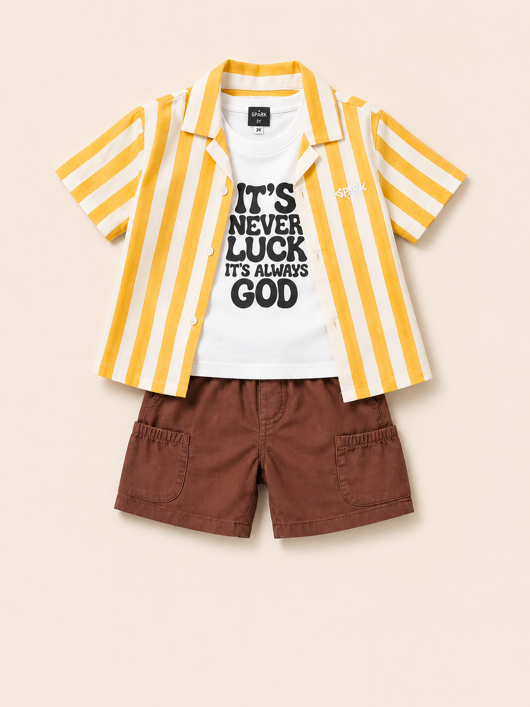 Rust Stylish Playwear Boys  Soft Cotton Clothing Set BloomUp