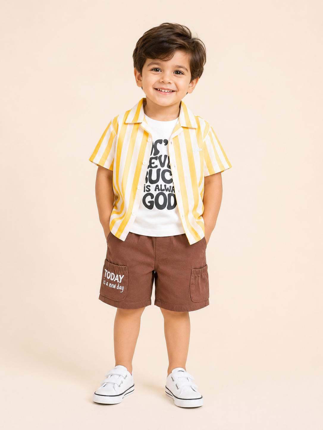 Rust Stylish Playwear Boys  Soft Cotton Clothing Set BloomUp