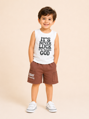Rust Stylish Playwear Boys  Soft Cotton Clothing Set BloomUp