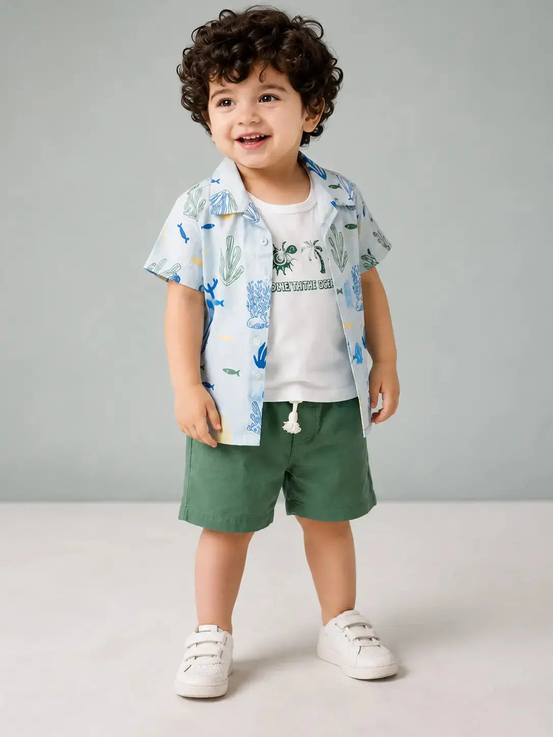 Boys Sky Blue Soft Cotton Sets Casual Fashion Kids Wear BloomUp