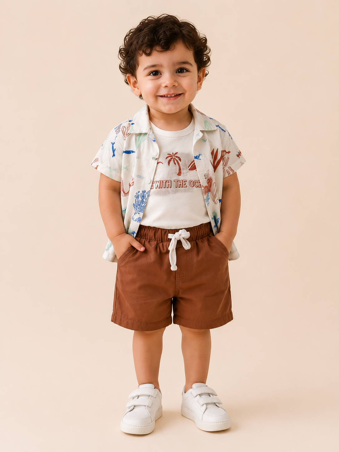 Boys White Soft Cotton Sets Casual Fashion Kids Wear BloomUp