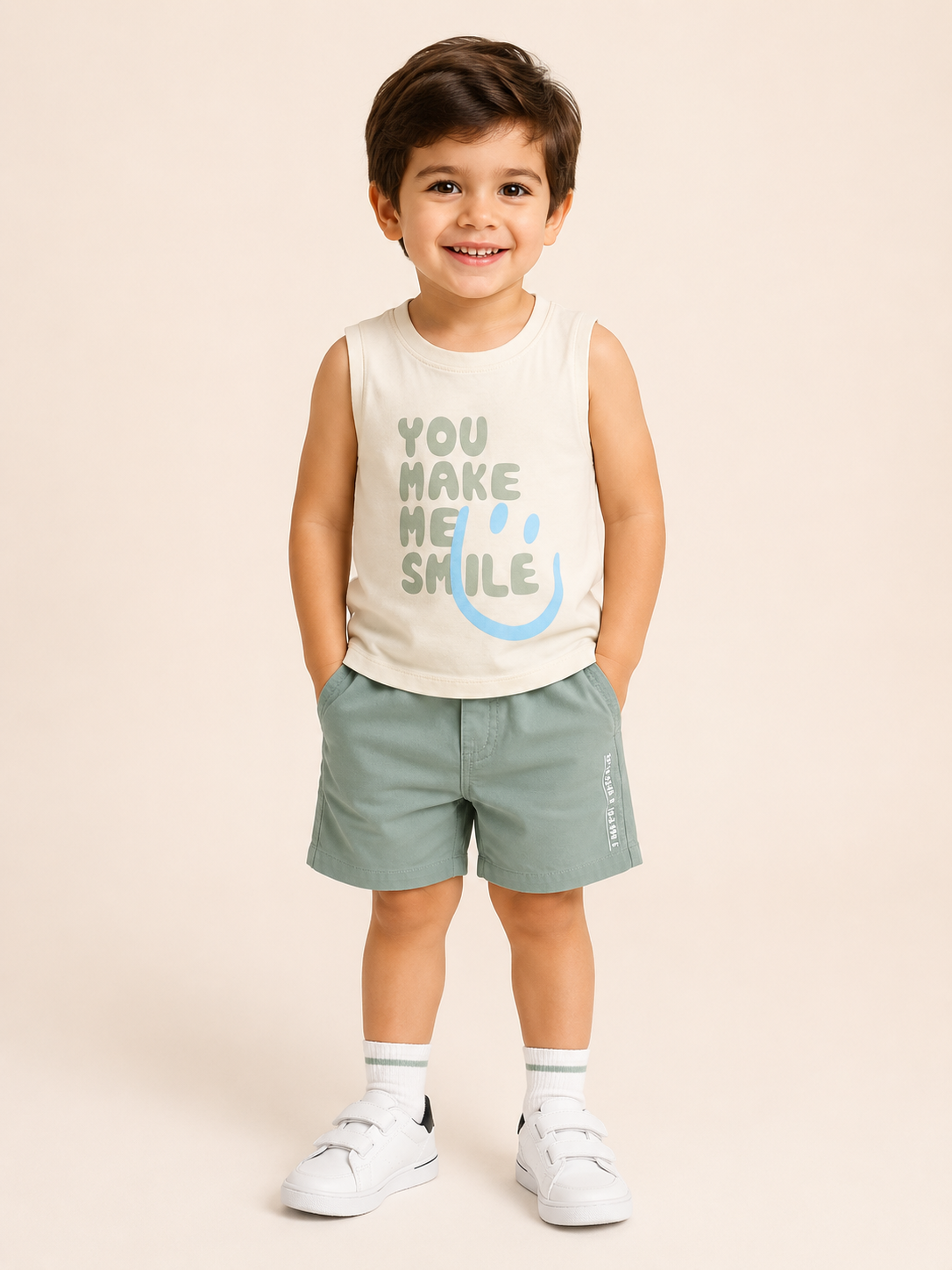 Stylish Blue Comfort Fit Boys  Soft Cotton Clothing Set BloomUp