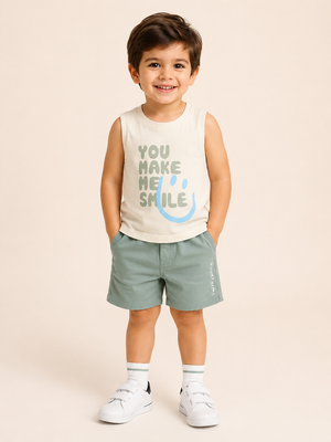 Stylish Blue Comfort Fit Boys  Soft Cotton Clothing Set BloomUp