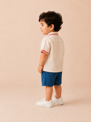Boys White Soft Cotton Sets Casual Fashion Kids Wear BloomUp