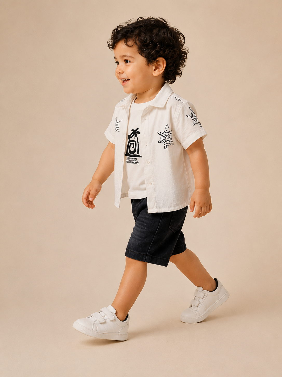 Boys White Soft Cotton Sets Casual Fashion Kids Wear BloomUp