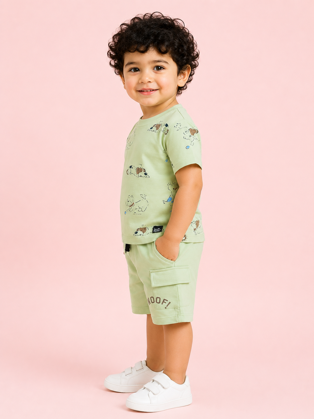 Green Premium Casual Boys  Soft Cotton Clothing Set BloomUp