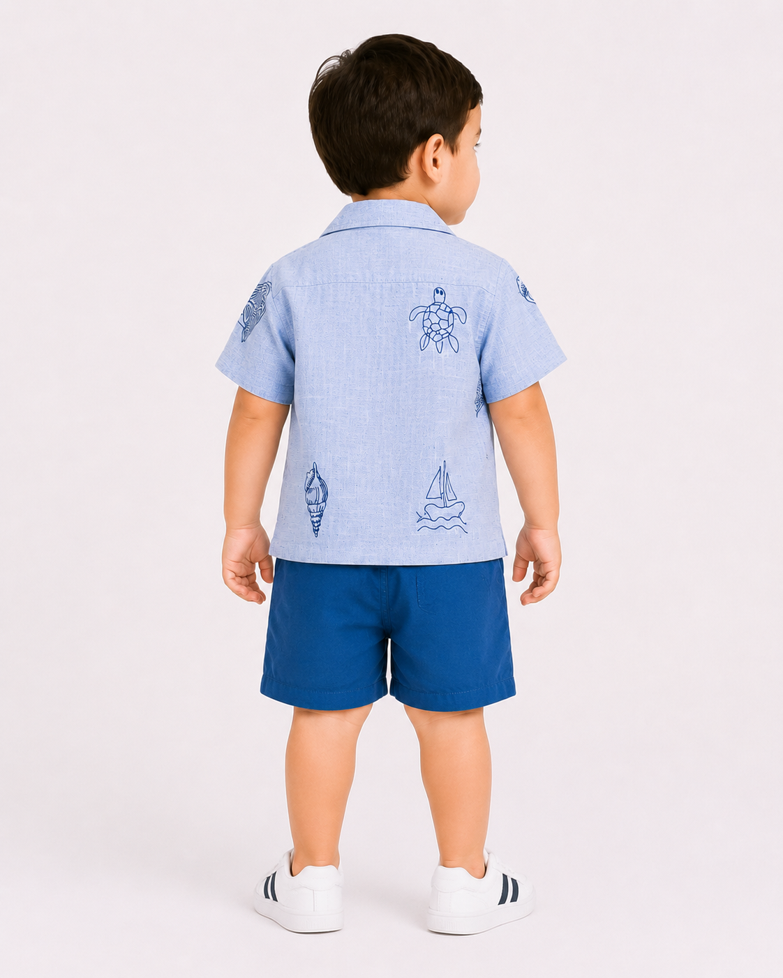 Blue Stylish Playwear Boys  Soft Cotton Clothing Set BloomUp